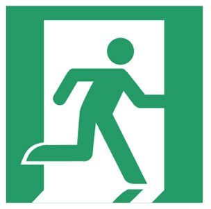 대피로 표지 | Rambu jalur evakuasi